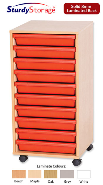 Sturdy Storage - Ready Assembled A3 Tray Unit - 10 Tray Unit