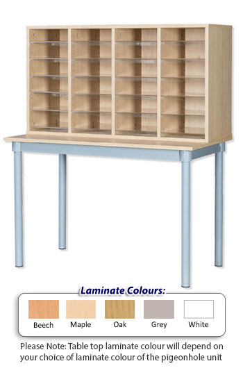 24 Space Pigeonhole Unit with Table