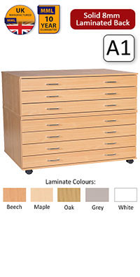 Ready Assembled 7 Drawer A1 Plan Chest