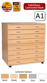 Ready Assembled 8 Drawer A1 Planchest