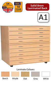 Ready Assembled 9 Drawer A1 Plan Chest