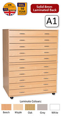 Ready Assembled 10 Drawer A1 Planchest