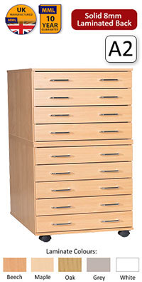 Ready Assembled 9 Drawer A2 Plan Chest