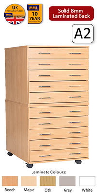 Ready Assembled 10 Drawer A2 Plan Chest