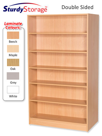 Sturdy Storage 1800mm High Static Double Sided Bookcase