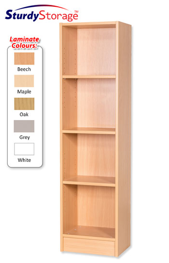 Sturdy Storage 1500mm High Narrow Bookcase