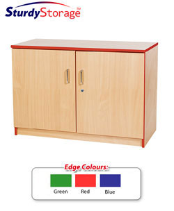 Sturdy Storage - 750mm High Cupboard with Coloured Edge