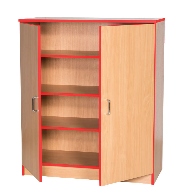 Sturdy Storage - 1250mm High Cupboard with Coloured Edge