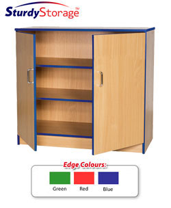 Sturdy Storage - 1000mm High Cupboard with Coloured Edge 