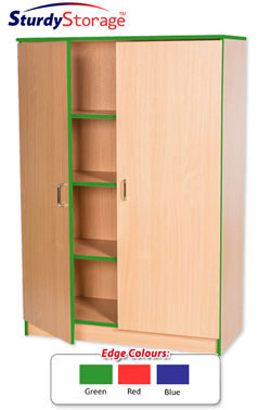 Sturdy Storage - 1500mm High Cupboard with Coloured Edge