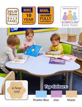 KubbyClass Early Years - 6 Petal Leaf Table