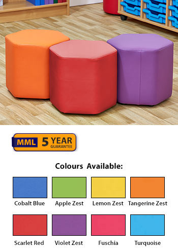 Acorn Primary Mini Hexagon Seats - (Set of Three)