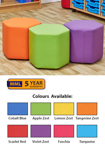 Acorn Early Years Mini Hexagon Foam Seats - (Set of Three)