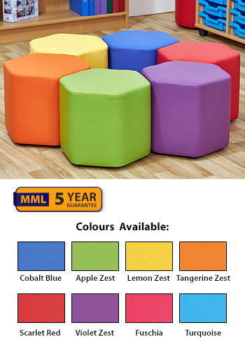 Acorn Early Years Mini Hexagon Foam Seats - (Set of Six)