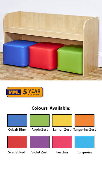 Acorn Early Years Wide Activity Bench with Three Cube Seats