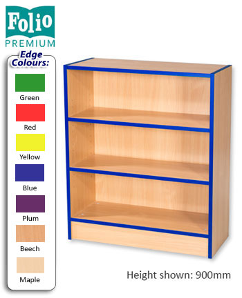 Folio Premium Library Bookcase 750mm Wide with Flat Top - 5 Heights