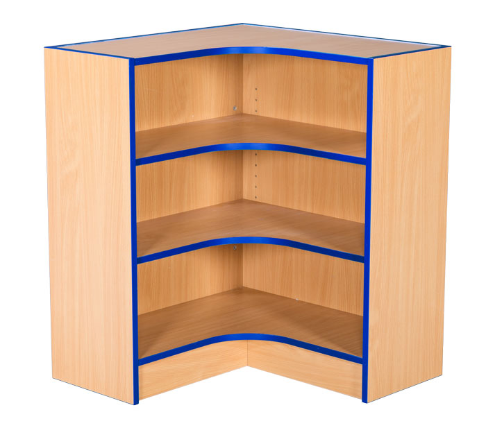 Folio Premium Internal Corner Bookcase with Flat Top - 5 Heights