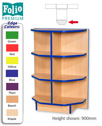 Folio Premium Flat Top End Cap Bookcase - 5 Heights