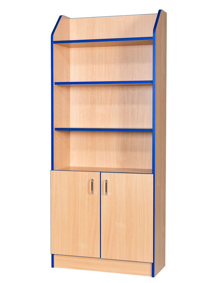 Folio Premium Library Bookcase Cupboard 750mm Wide - 5 Heights