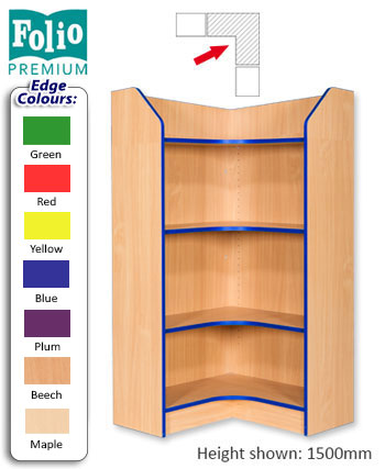 Folio Premium Internal Corner Bookcase 750 x 750mm - 5 Heights