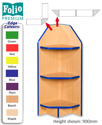 Folio Premium External Corner Bookcase 325mm Wide - 5 Heights