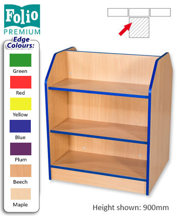 Folio Premium Double Sided Library Bookcase 750mm Wide - 5 Heights