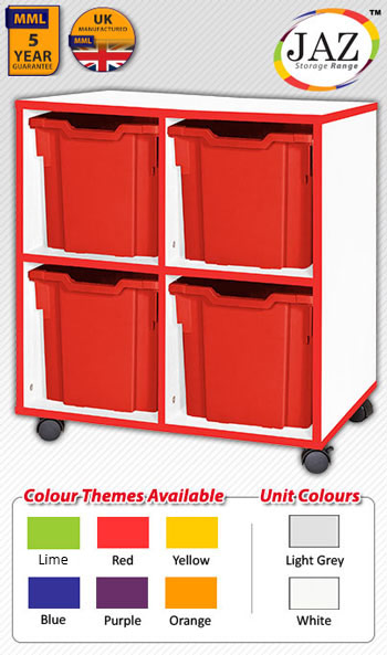 Jaz Storage Range - Double Width Jumbo Tray Units