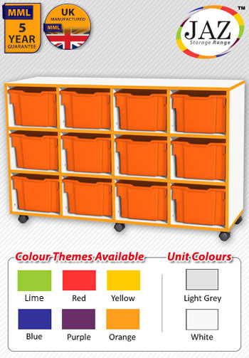 Jaz Storage Range - Quad Width Extra Deep Tray Units