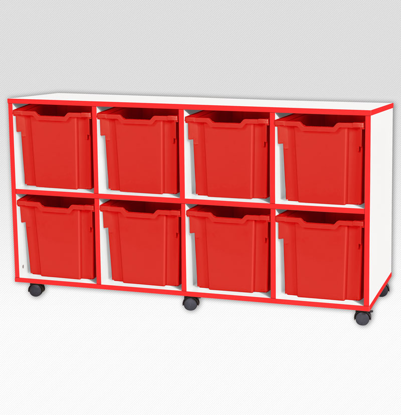 Jaz Storage Range - Quad Width Jumbo Tray Units