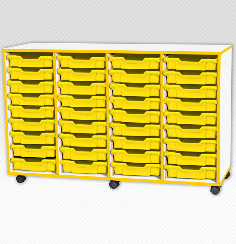 Jaz Storage Range - Quad Width Shallow Tray Units