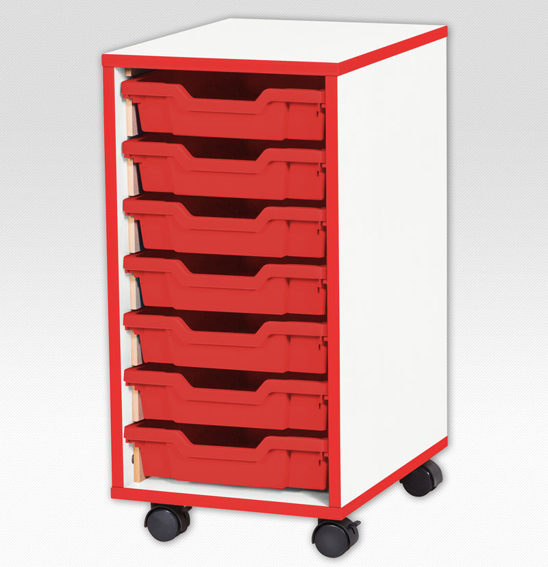 Jaz Storage Range - Single Width Shallow Tray Units