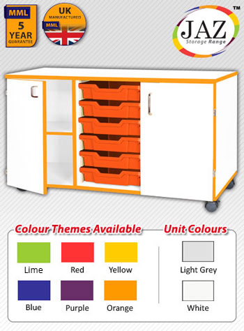 Jaz Storage Range - Triple Width Cupboard With Trays