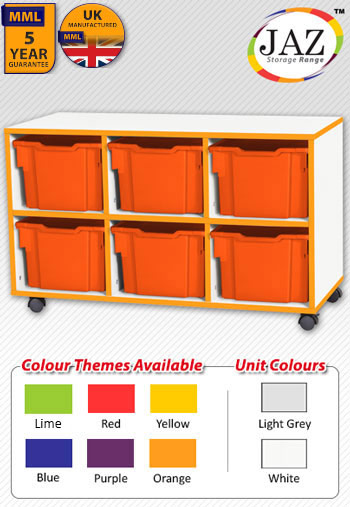 Jaz Storage Range - Triple Width Extra Deep Tray Units