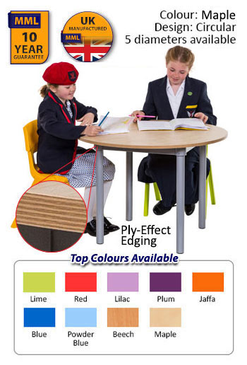 KubbyClass Circular Tables - 5 Diameter Sizes