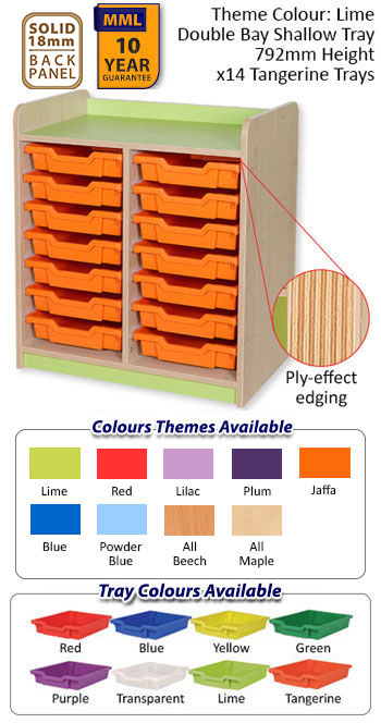 KubbyClass Double Bay Shallow Tray Units - 5 Heights