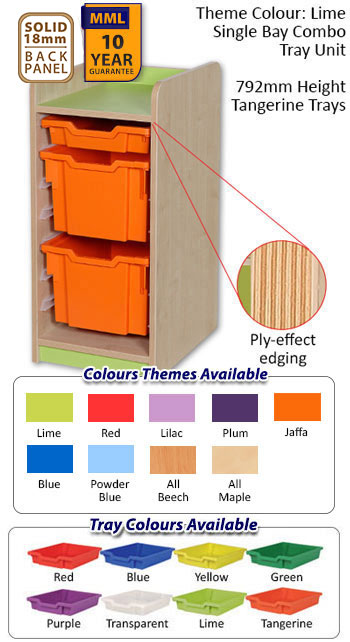 KubbyClass Single Bay Combination Tray Units - 5 Heights