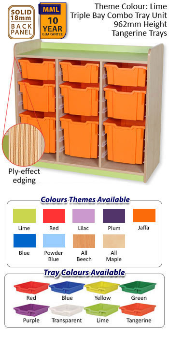 KubbyClass Triple Bay Combination Tray Units - 5 Heights