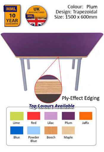 KubbyClass Trapezoidal Table 1500 x 600mm