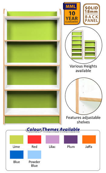 KubbyClass Standard Width Library Bookcases - Polar