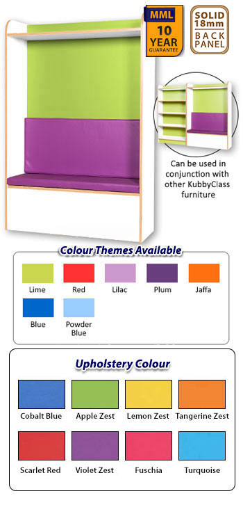 KubbyClass® Library Seat with Seating & Backing Pad - Polar