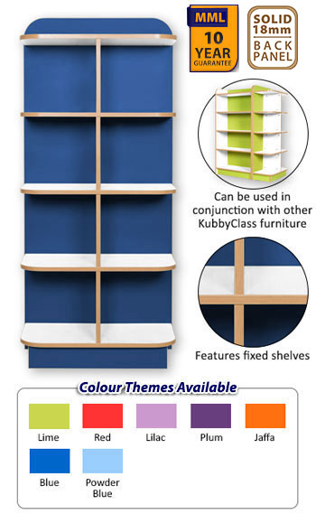 KubbyClass® D-End Cap Library Bookcase - Polar