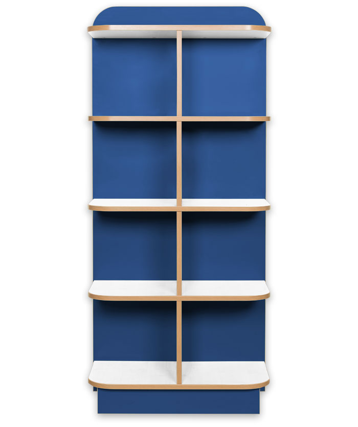 KubbyClass D-End Cap Library Bookcase - Polar