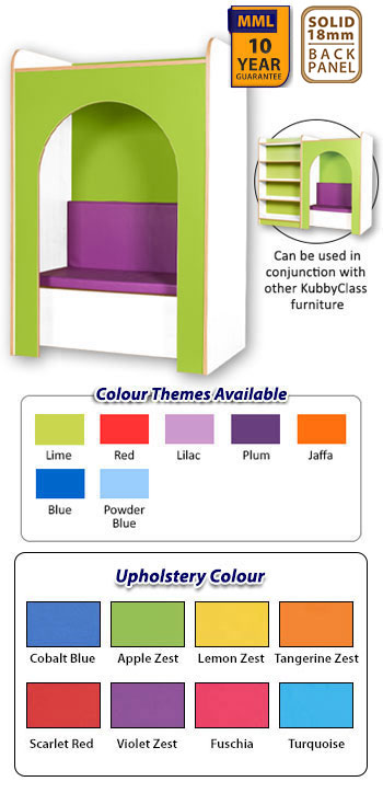KubbyClass® Reading Nook with Seating & Backing Pad - Polar