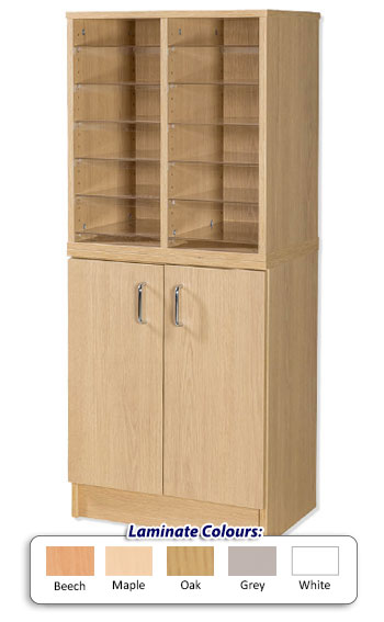 12 Space Pigeonhole Unit with Cupboard