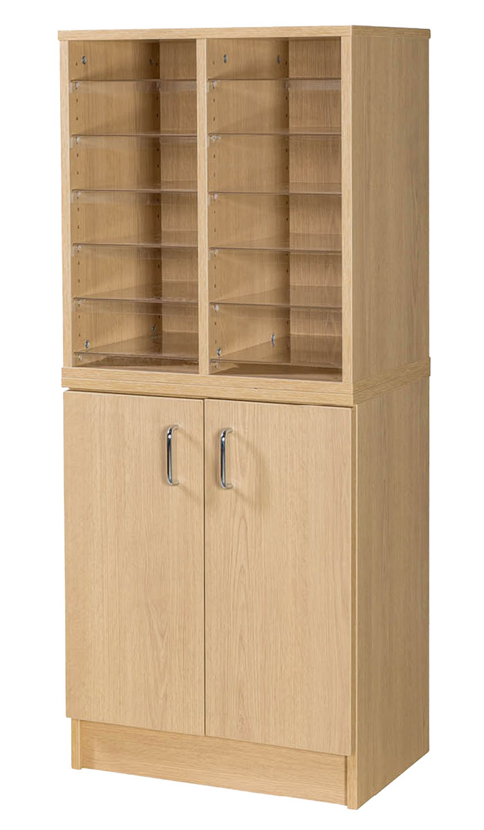 12 Space Pigeonhole Unit with Cupboard