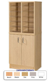 12 Space Pigeonhole Unit with Cupboard