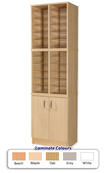24 Space Pigeonhole Unit with Cupboard