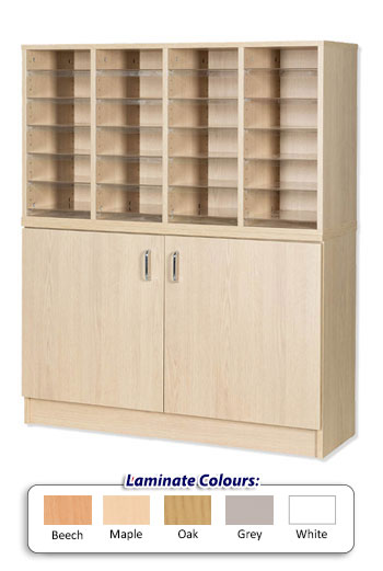 24 Space Pigeonhole Unit with Cupboard