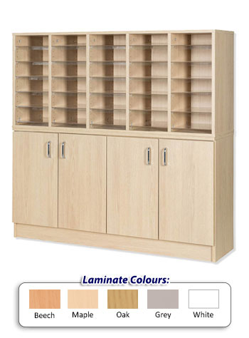 30 Space Pigeonhole Unit with Cupboard