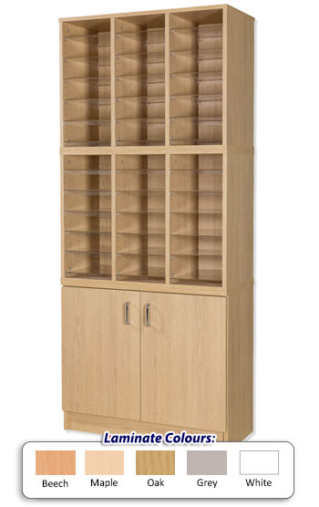 36 Space Pigeonhole Unit with Cupboard